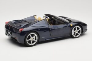 Ferrari 458 Italia Spider Dark Blue Metallic Hot Wheels 1:18 X5529 Μέταλλο - εικόνα 3 από 8