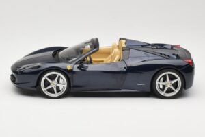 Ferrari 458 Italia Spider Dark Blue Metallic Hot Wheels 1:18 X5529 Μέταλλο - εικόνα 4 από 8