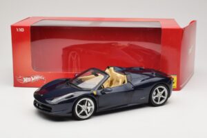 Ferrari 458 Italia Spider Dark Blue Metallic Hot Wheels 1:18 X5529 Μέταλλο - εικόνα 8 από 8