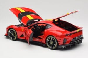 Ferrari 812 Competizione Rosso Corsa Με Κίτρινες Ρίγες Bburago 1:18 18-16915 Μέταλλο - εικόνα 5 από 8