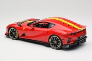 Ferrari 812 Competizione Rosso Corsa Με Κίτρινες Ρίγες Bburago 1:18 18-16915 Μέταλλο - εικόνα 7 από 8