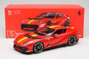 Ferrari 812 Competizione Rosso Corsa Με Κίτρινες Ρίγες Bburago 1:18 18-16915 Μέταλλο - εικόνα 8 από 8