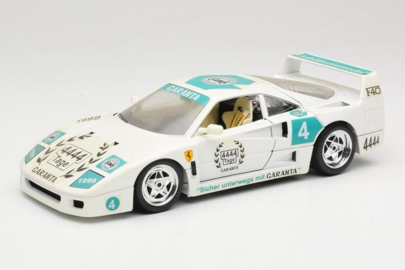 Ferrari F40 4444 Tage Garanta #4 Λευκό Bburago 1:18 3332-W5 Μέταλλο