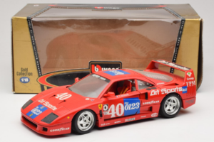 Ferrari F40 #40 J-P. Jabouille / O. Grouillard Art Sports 1987 Bburago 1:18 3332-A1 Μέταλλο - εικόνα 8 από 8
