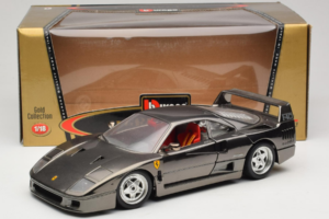 Ferrari F40 Chrome Black Bburago 1:18 3401-B1 Μέταλλο - εικόνα 8 από 8