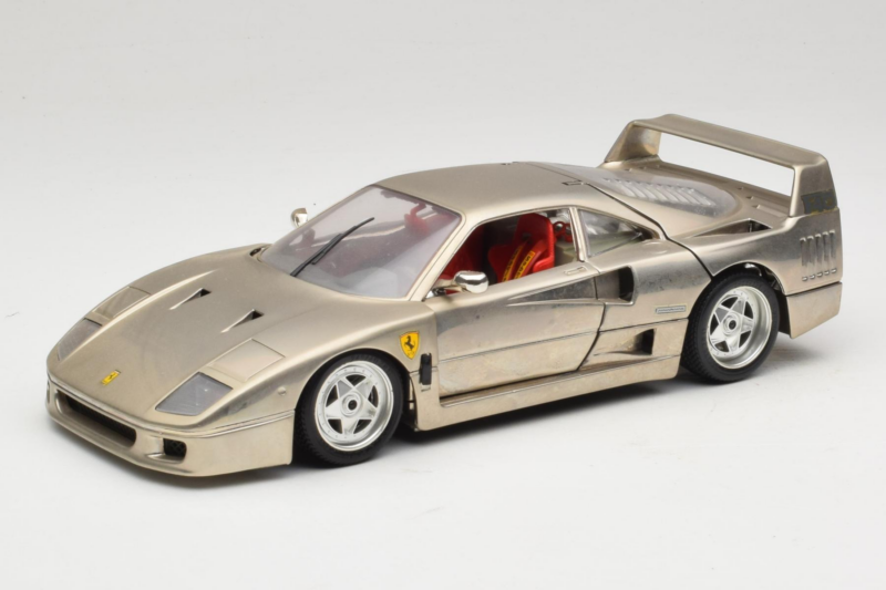Ferrari F40 Dark Chrome Silver Kroymans Περιορισμένη Έκδοση Bburago 1:18 3032-C2 Μέταλλο