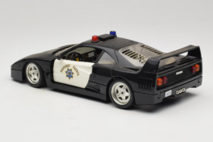 Ferrari F40 Highway Patrol Μαύρο Λευκό Bburago 1:18 3022-H1 Μέταλλο - εικόνα 7 από 8