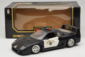 Ferrari F40 Highway Patrol Μαύρο Λευκό Bburago 1:18 3022-H1 Μέταλλο - εικόνα 8 από 8
