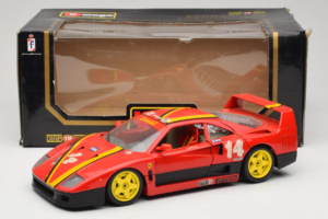 Ferrari F40 Evoluzione #14 L. Dalla Noce H&R Κόκκινο με Κίτρινες Ζάντες 1992 Bburago 1:18 3042-H1 Μέταλλο - εικόνα 8 από 8