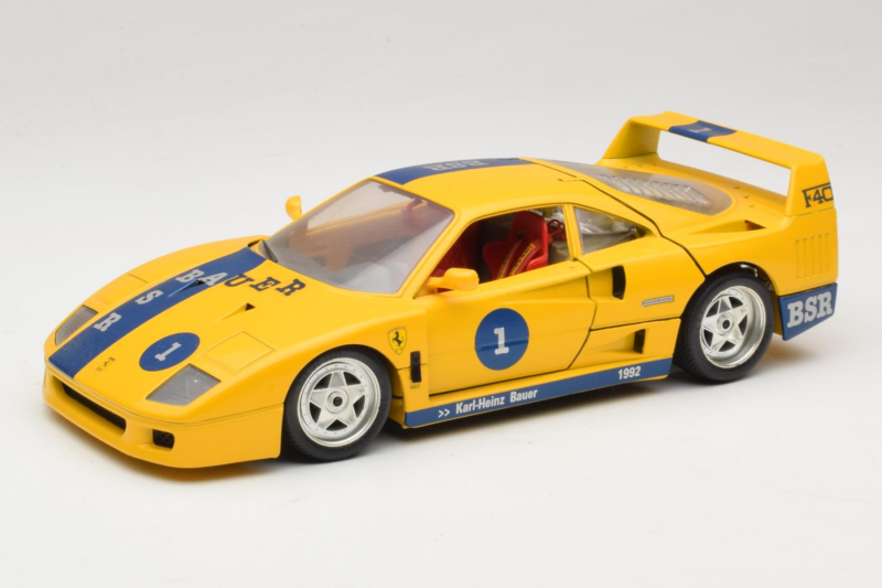 Ferrari F40 #1 Κίτρινο Bauer Περιορισμένη Έκδοση 100 τεμ Bburago 1:18 BSR001 Μέταλλο