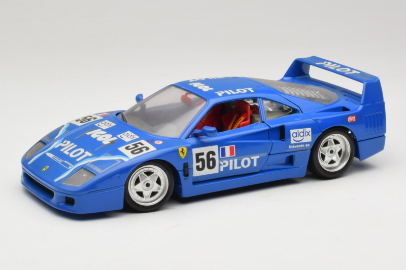 Ferrari F40 Pilot #56 Μπλε Bburago 1:18 3332-BL1 Μέταλλο