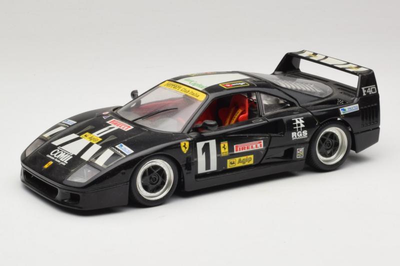 Ferrari F40 Pirelli Agip #1 Μαύρο Bburago 1:18 3332-B1 Μέταλλο