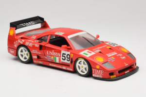 Ferrari F40 LM Unisys #59 Ota / P. Nappi / R. Donovan 24 Hours of Le Mans 1996 Bburago 1:18 3032-U1 Μέταλλο - εικόνα 6 από 8