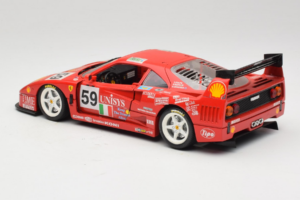 Ferrari F40 LM Unisys #59 Ota / P. Nappi / R. Donovan 24 Hours of Le Mans 1996 Bburago 1:18 3032-U1 Μέταλλο - εικόνα 7 από 8