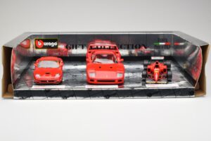 Ferrari Promo Set F40 550 Maranello Scuderia Ferrari F310 F1 1996 Bburago 1:18 FERRARI001 Μέταλλο