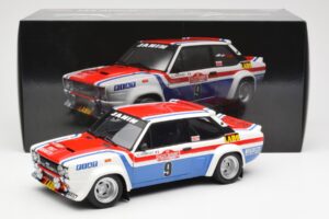 Fiat 131 Abarth Fiat France #9 J-C. Andruet / C. Delferrier Winner Rally Sanremo 1977 Kyosho 1:18 08375A Μέταλλο - εικόνα 8 από 8