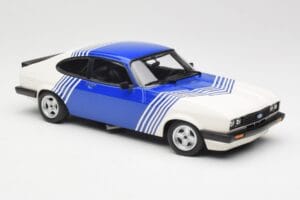 Ford Capri Mk2 3.0 Λευκό με Μπλε Ρίγες Minichamps 1:18 155788600 Μέταλλο - εικόνα 4 από 6