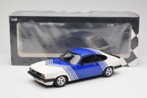 Ford Capri Mk2 3.0 Λευκό με Μπλε Ρίγες Minichamps 1:18 155788600 Μέταλλο - εικόνα 6 από 6
