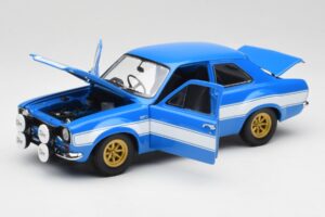 Ford Escort Mk1 RS 1600 Μπλε Λευκό Ρίγες Minichamps 1:18 100688102 Μέταλλο - εικόνα 2 από 8