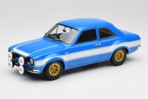 Ford Escort Mk1 RS 1600 Μπλε Λευκό Ρίγες Minichamps 1:18 100688102 Μέταλλο