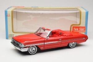 Ford Galaxie 500 Καμπριολέ Κόκκινο Sun Star 1:18 1420 Μέταλλο - εικόνα 8 από 8
