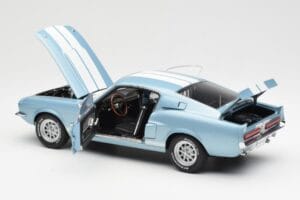 Ford Mustang Shelby GT500 Ανοιχτό Μπλε Μεταλλικό Με Λευκές Ρίγες AUTOart 1:18 72907 Μέταλλο - εικόνα 5 από 8