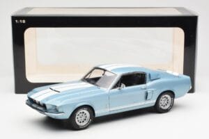 Ford Mustang Shelby GT500 Ανοιχτό Μπλε Μεταλλικό Με Λευκές Ρίγες AUTOart 1:18 72907 Μέταλλο - εικόνα 8 από 8
