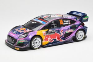 Ford Puma Rally1 #19 S. Loeb / I. Galmiche Rally Monte Carlo Winner 2022 IXO 1:18 18RMC110 Μέταλλο