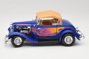 Ford Roadster Street Rod Μπλε with Fire Road Signature 1:18 92249 Μέταλλο - εικόνα 4 από 8