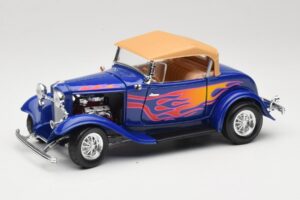 Ford Roadster Street Rod Μπλε with Fire Road Signature 1:18 92249 Μέταλλο