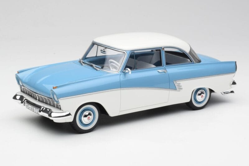 Ford Taunus 17M P2 Ανοιχτό Μπλε & Λευκό BoS Models 1:18 BOS019 Μέταλλο