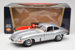 Jaguar E-Type Series 1 Ασημί Bburago 1:18 3018-M2 Μέταλλο - εικόνα 8 από 8