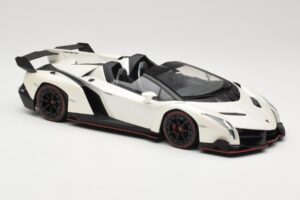 Lamborghini Veneno Roadster Λευκό Με Κόκκινη Γραμμή Kyosho 1:18 C09502W Μέταλλο - εικόνα 4 από 6