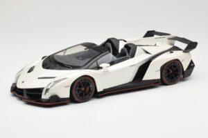 Lamborghini Veneno Roadster Λευκό Με Κόκκινη Γραμμή Kyosho 1:18 C09502W Μέταλλο