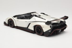 Lamborghini Veneno Roadster Λευκό Με Κόκκινη Γραμμή Kyosho 1:18 C09502W Μέταλλο - εικόνα 5 από 6