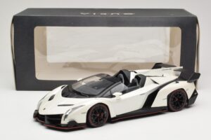 Lamborghini Veneno Roadster Λευκό Με Κόκκινη Γραμμή Kyosho 1:18 C09502W Μέταλλο - εικόνα 6 από 6