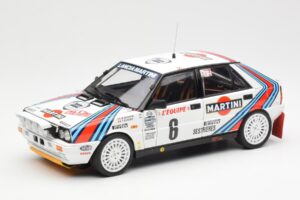 Lancia Delta HF 4WD #6 M. Biasion / T. Siviero Martini Rally Monte Carlo 1987 Kyosho 1:18 08960A Μέταλλο