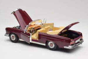 Mercedes 280SE W108 Bordeaux Κόκκινο Maisto 1:18 31811 Μέταλλο - εικόνα 5 από 8