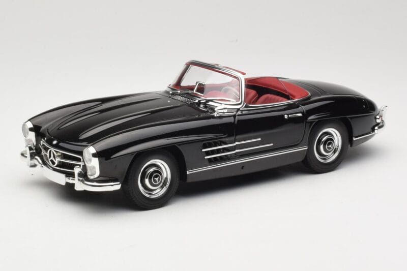 Mercedes 300 SL W198 Roadster Μαύρο Minichamps 1:18 180039036 Μέταλλο