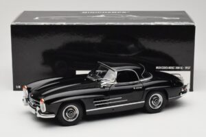 Mercedes 300 SL W198 Roadster With Hardtop Μαύρο Minichamps 1:18 180039040 Μέταλλο - εικόνα 8 από 8