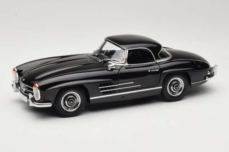 Mercedes 300 SL W198 Roadster With Hardtop Μαύρο Minichamps 1:18 180039040 Μέταλλο
