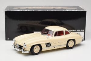 Mercedes 300 SL W198 Κρεμ Με Κόκκινο Εσωτερικό Minichamps 1:18 180039002 Μέταλλο - εικόνα 8 από 8