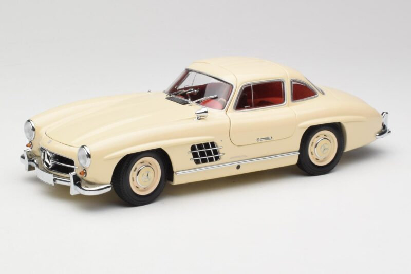 Mercedes 300 SL W198 Κρεμ Με Κόκκινο Εσωτερικό Minichamps 1:18 180039002 Μέταλλο