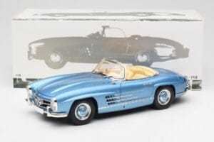 Mercedes 300 SL W198 Roadster Hardtop Light Blue Metallic Minichamps 1:18 180039042 Μέταλλο - εικόνα 9 από 9