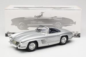 Mercedes 300 SL W198 Roadster Silver Metallic Minichamps 1:18 180039030 Μέταλλο - εικόνα 8 από 8