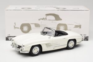 Mercedes 300 SL W198 Roadster Λευκό Με Μαλακή Οροφή Minichamps 1:18 180039034 Μέταλλο - εικόνα 9 από 9