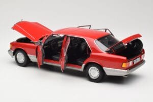 Mercedes 560 SEL W126 Κόκκινο Norev 1:18 183463 Μέταλλο - εικόνα 5 από 8