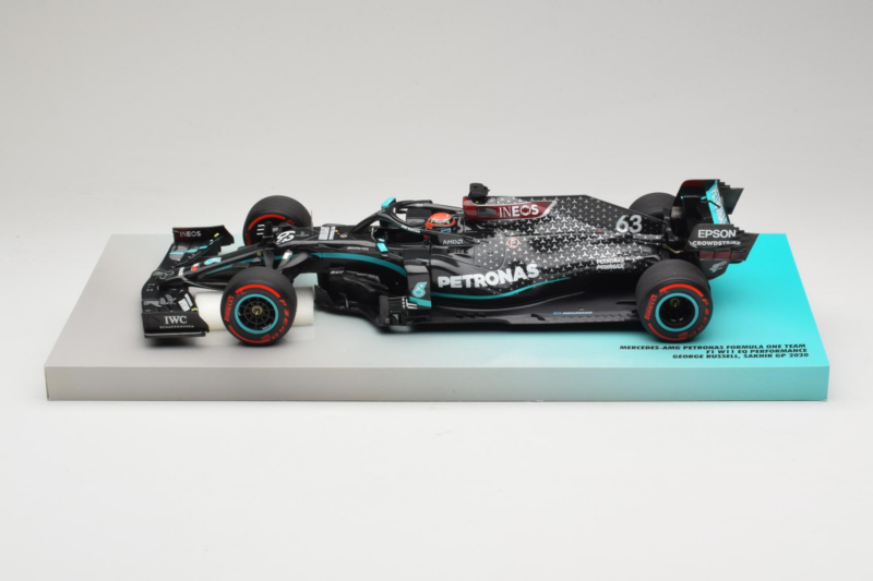 Mercedes W11 #63 G. Russell Mercedes AMG Petronas Sakhir Grand Prix 2020 Minichamps 1:18 113201663 Ρητίνη