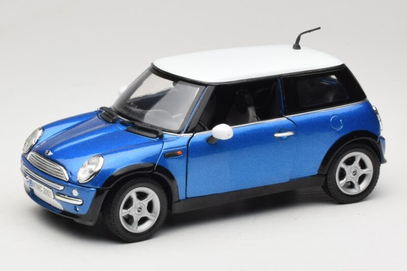 Mini Cooper R50 Μπλε με Λευκή Οροφή Mondo Motors 1:18 MINI004 Μέταλλο
