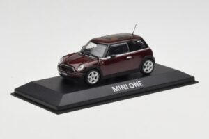 Mini One R50 Σκούρο Κόκκινο Με Μαύρη Οροφή Minichamps 1:43 MINI008 Μέταλλο - εικόνα 2 από 5